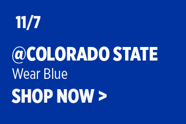 November 7 at Colorado State. Wear blue. Shop the Gear Up Blue collection.