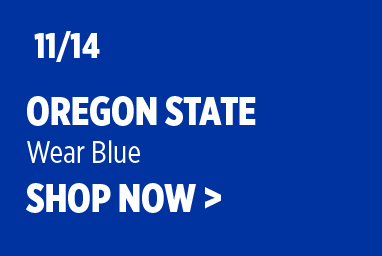 November 14 versus Oregon State. Wear blue. Shop the Gear Up Blue collection.