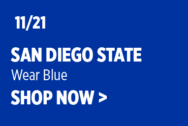 November 21 versus San Diego State. Wear blue. Shop the Gear Up Blue collection.