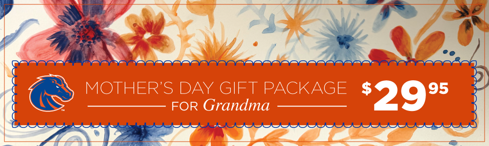 Boise State floral gift package banner.