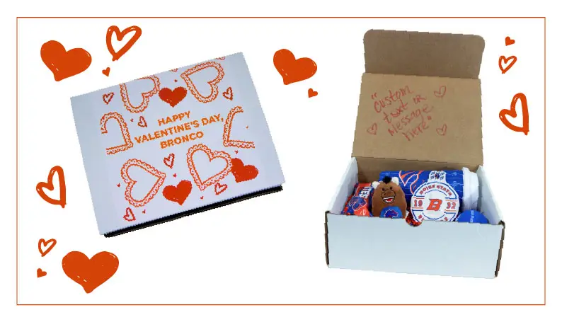 Graphic promoting a Valentines Day Package