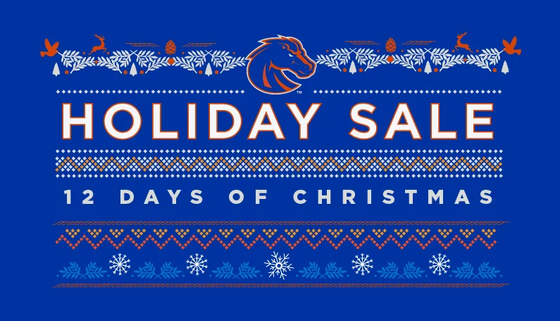 Holiday sale graphic that reads Holiday Sale 12 Days of Christmas. Click to shop the sales.