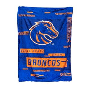 Image of Boise State Raschel Blanket 60 X 80 In Bag Splotch Logo