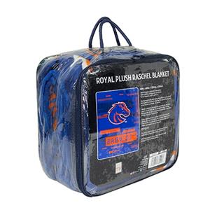 Image of BOISE STATE RASCHEL BLANKET 60 X 80 IN BAG SPLOTCH LOGO -  1