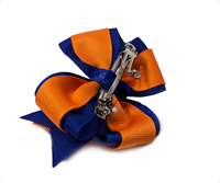 Image of BOISE STATE HAIR CLIP TWO TONE FLUFF -  1