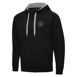 Boise State Tall Full-Zip Hoodie - Victory Black by Antigua - main view