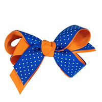 Image of Boise State Hair Bow Small Dots
