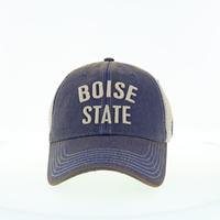 Boise State Hat Mesh Back Arch Wordmark Side Print Adj Blue