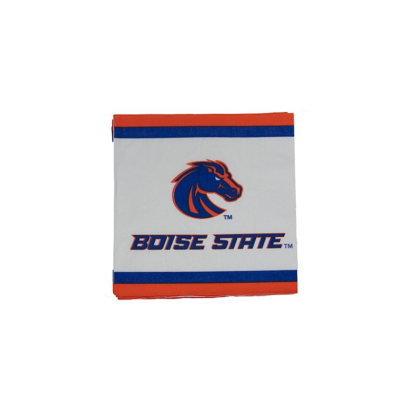 Boise State Party Napkins Beverage 5X 5 24 Ct Royal Blue and Orange by Mayflower Paper Products (SKU 13324797547) Boise State Party Napkins Beverage 5X 5 24 Ct Royal Blue and Orange by Mayflower Paper Products - main view
