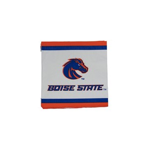 Boise State Party Napkins Beverage 5X 5 24 Ct Royal Blue and Orange by Mayflower Paper Products - main view