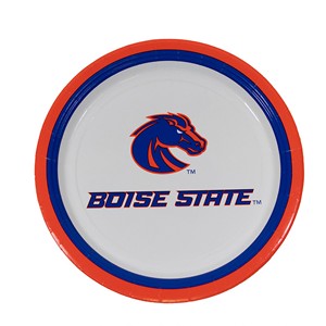 Boise State Party Paper Plate 9 - 10 Ct Royal Blue and Orange by Mayflower Paper Products - main view