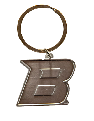 Image of Boise State Keychain B Logo Antique Silver