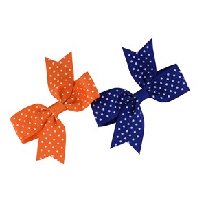 Boise State Hair Bow - V-Tail Dots by Miss Ashley Originals - main view
