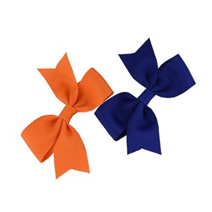 Boise State Hair Bow - Solid V-Tails by Miss Ashley Originals - main view