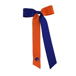 Boise State Hair Bow - Long Embroidered by Miss Ashley Originals - main view