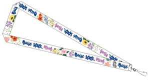 Boise State Mom Lanyard Multi Flowers
