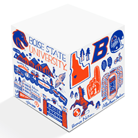BOISE STATE STICKY NOTE PAPER CUBE by JULIA GASH - main view