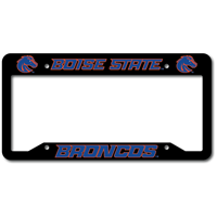 Image of Boise State License Plate Frame Black Multi Broncos
