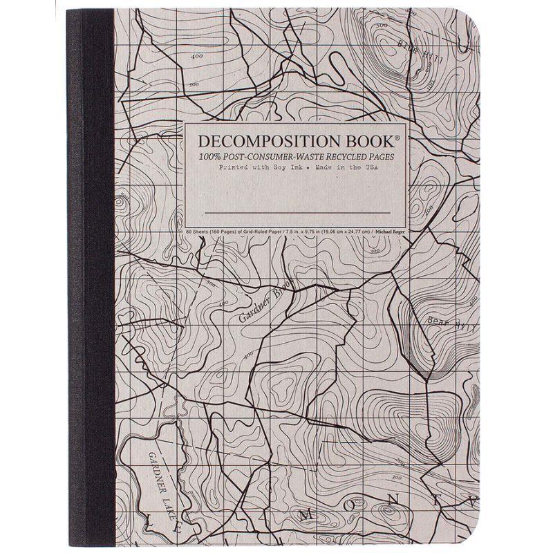 Decomposition Book Composition Notebook - Topographical Map, Grid, 7.5 x 9.75 by Michael Roger (SKU 13433796498) Decomposition Book Composition Notebook - Topographical Map, Grid, 7.5 x 9.75 by Michael Roger - main view