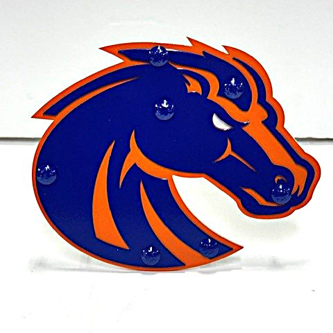 11- Boise State Hitch Cover - Bronco Head Royal Blue/Orange by Gameday Ironworks (SKU 13443993622) 11- Boise State Hitch Cover - Bronco Head Royal Blue/Orange by Gameday Ironworks - main view