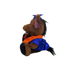 Boise State Grad Buster Bronco Plush - Bachelor Cap & Gown by Mascot Factory - 1 (SKU: 13468644549) Boise State Grad Buster Bronco Plush - Bachelor Cap & Gown by Mascot Factory - 1
