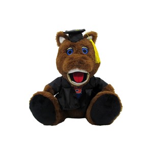 Boise State Grad Buster Bronco Plush - Cap & Gown by Mascot Factory - main view