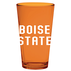 Image of BOISE STATE GLASS PINT BOISE OVER STATE -  orange