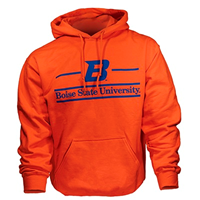 Image of Boise State Hood "B" Over Wordmark Univ In Lines Orange Value