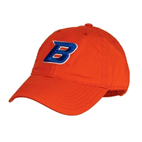 Image of Boise State Hat B Logo Rlx Twl Wordmark Back Orange Value