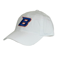 Image of Boise State Hat B Logo Rlx Twl Wordmark Back White Value