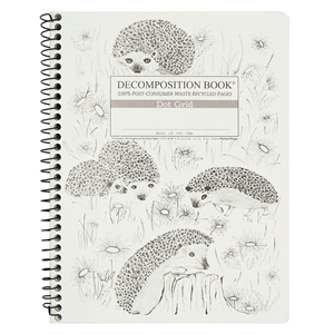 Decomposition Hedgehogs Spiral Notebook, Dot Grid, 7.5 x 9.75 - main view