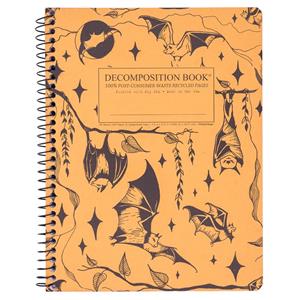 Decomposition Spiral Notebook - Bats - College Ruled 7.5 x 9.75 by Michael Roger