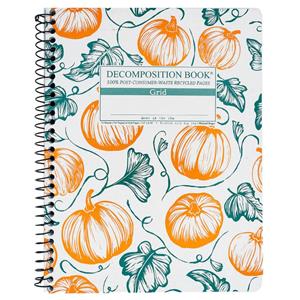Image of Decomposition Book - Sugar Pumpkins Grid Spiral Notebook by Michael Roger (7.5 x 9.75)