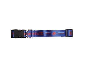 Image of Boise State Dog Collar Repeating Bronco/Lines/ Wordmark