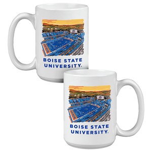 Boise State Impact Mug - Stadium Blue Field by Justin Patten - main view