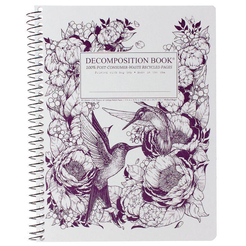 Decomposition Book Spiral Notebook - Hummingbirds, College Ruled, 7.5 x 9.75 by Michael Roger (SKU 13268978498) Decomposition Book Spiral Notebook - Hummingbirds, College Ruled, 7.5 x 9.75 by Michael Roger - main view