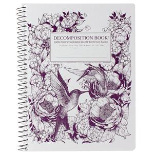 Image of Decomposition Book Spiral Notebook - Hummingbirds, College Ruled, 7.5 x 9.75 by Michael Roger