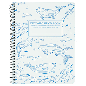 Decomposition Belugas Spiral Notebook, College Ruled, 7.5 x 9.75 - main view