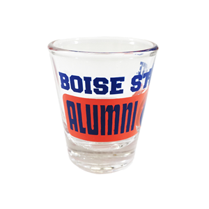 Boise State Alumni Shot Glass Wordmark Stack