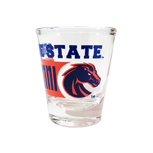 Image of BOISE STATE ALUMNI SHOT GLASS WORDMARK STACK -  1