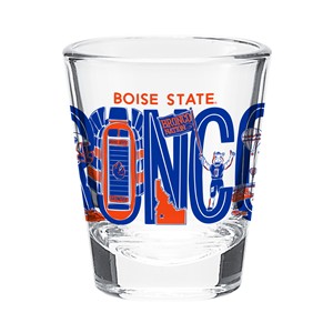 Boise State Shot Glass - Doodles by Neil Enterprises - main view