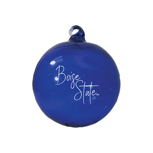 Image of Boise State Ornament Script Hand Blown Glass