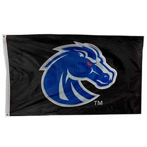 Image of BOISE STATE FLAG 3X5 SILVER-RYL BRONCO -  black