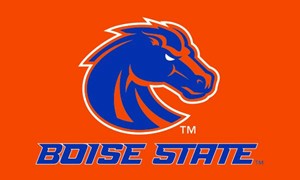 Boise State Bronco & Wordmark 3' x 5' Flag by Sewing Concepts -  orange