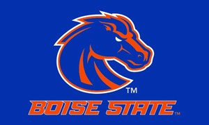 Boise State Bronco & Wordmark 3' x 5' Flag by Sewing Concepts -  royal