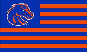 Boise State Orange & Blue American Stripes Flag by Sewing Concepts - main view