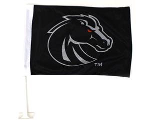 BOISE STATE CAR FLAG SILVER-RYL BRONCO -  blackroyal