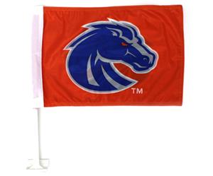 BOISE STATE CAR FLAG SILVER-RYL BRONCO -  orange