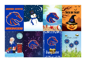 Image of Boise State Garden Banner Seasonal 8 Pack