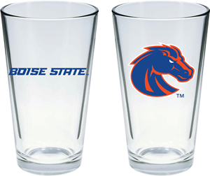 Image of Boise State Glass Pint Bronco Wordmark
